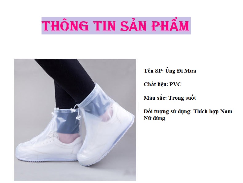 Bọc giày đi mưa chống nước kiểu dáng thời trang