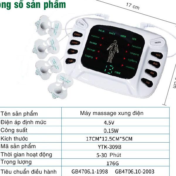 Máy massage xung điện YTK_8 miếng dán