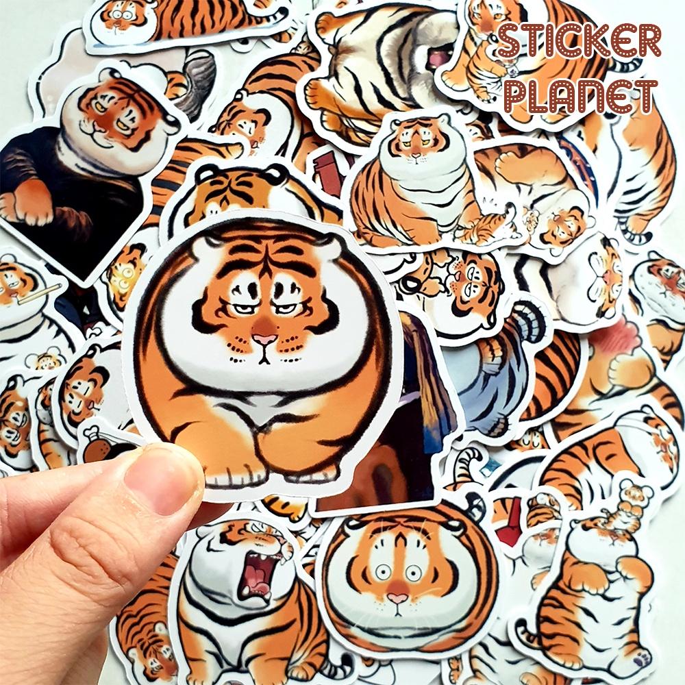 Sticker hình dán hổ đáng yêu cute trang trí mũ bảo hiểm, đàn, guitar, ukulele, điện thoại laptop,vali