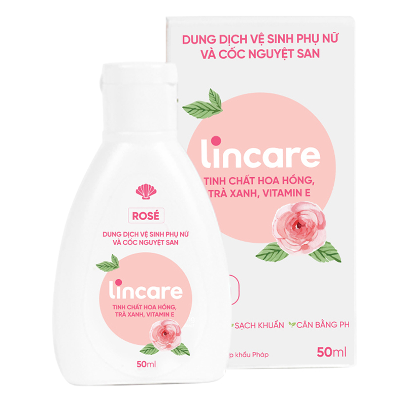 Dung dịch vệ sinh phụ nữ và cốc nguyệt san Lincare Rose