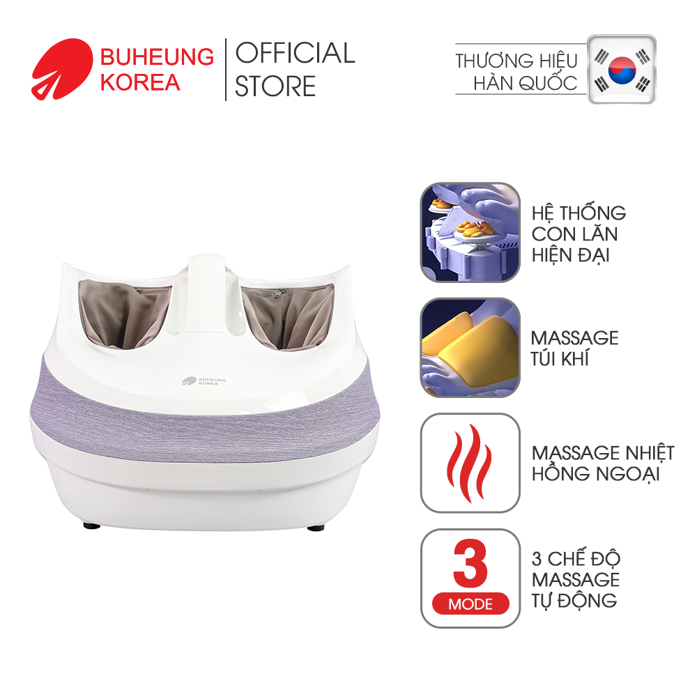 Máy massage chân tự động Buheung MK-417, massage nhiệt hồng ngoại, massage túi khí, bảo hành chính hãng