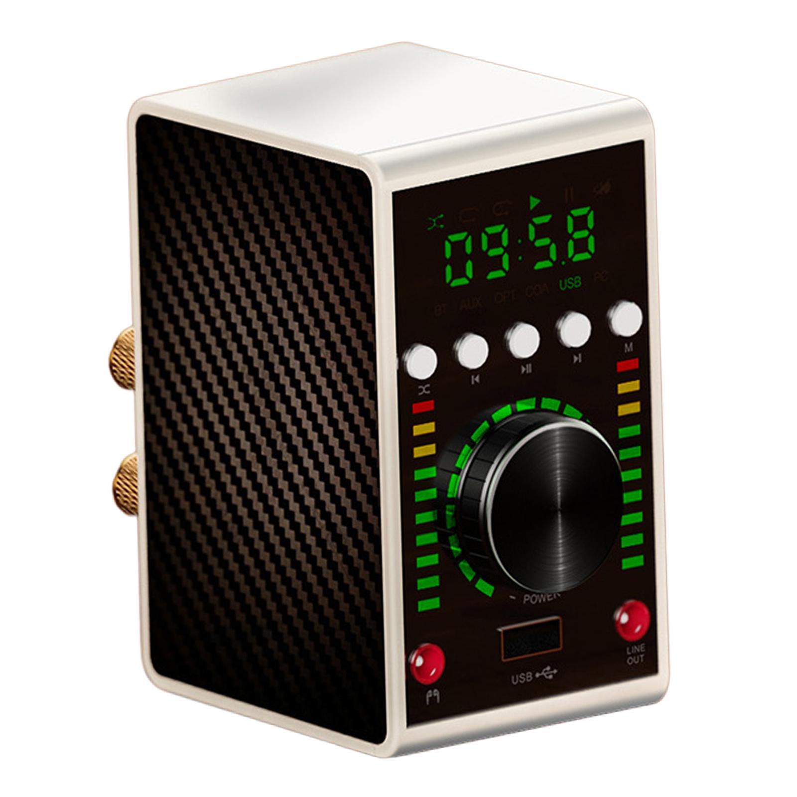 Bluetooth Audio Power Amplifier 2x  HiFi Stereo Amplifier for Desktop White