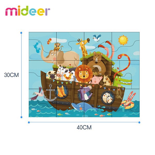 Xếp hình Mideer 24 Miếng - Tàu Noah's Ark Puzzle