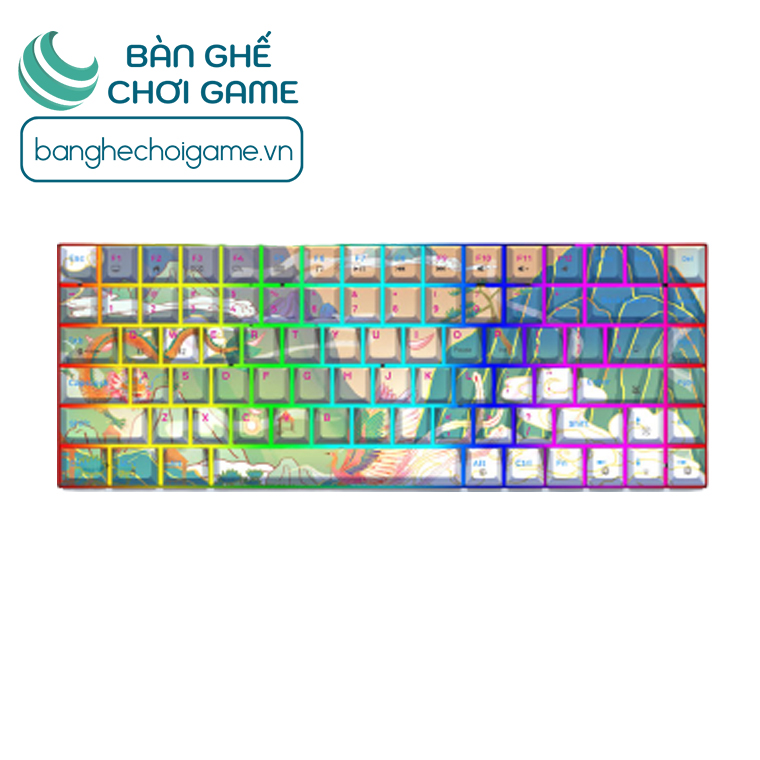 Bàn phím cơ không dây Newmen GM840 Pro Long Phụng - Kailh Box Hush V3 Switch - Hotswap - Hàng chính hãng