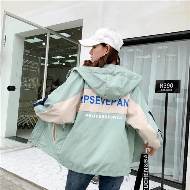 ÁO KHOÁC GIÓ NỮ FORM RỘNG CÁ TÍNH