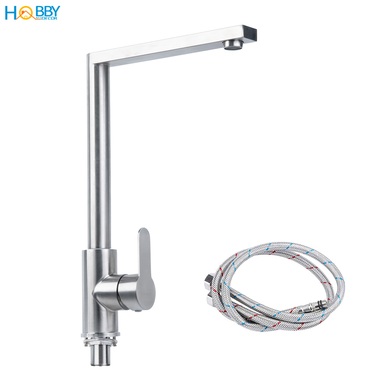 Vòi rửa chén bát nóng lạnh cao cấp inox 304 Hobby home decor RCDV