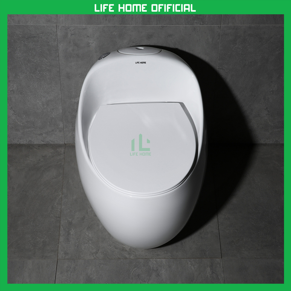 Bồn cầu liền khối hình trứng nắp êm