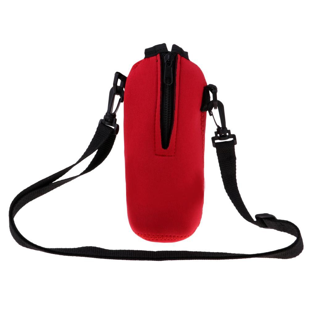 2pcs Water Bottle Holder 750ml Insulated Water Bottle Carrier/Bag/Pouch/Case/Cover/Sleeve with Shoulder Strap Zipper Buckle