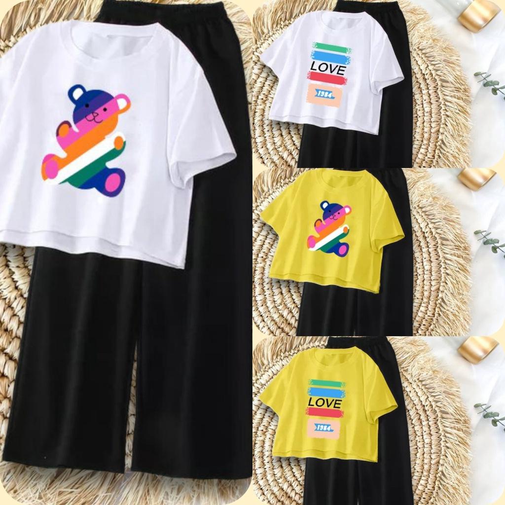 Set CropTop bé gái 20KG-50KG Áo Croptop và Quần ỐNG RỘNG Cho Bé Gái Cá Tính KIDS GENZ