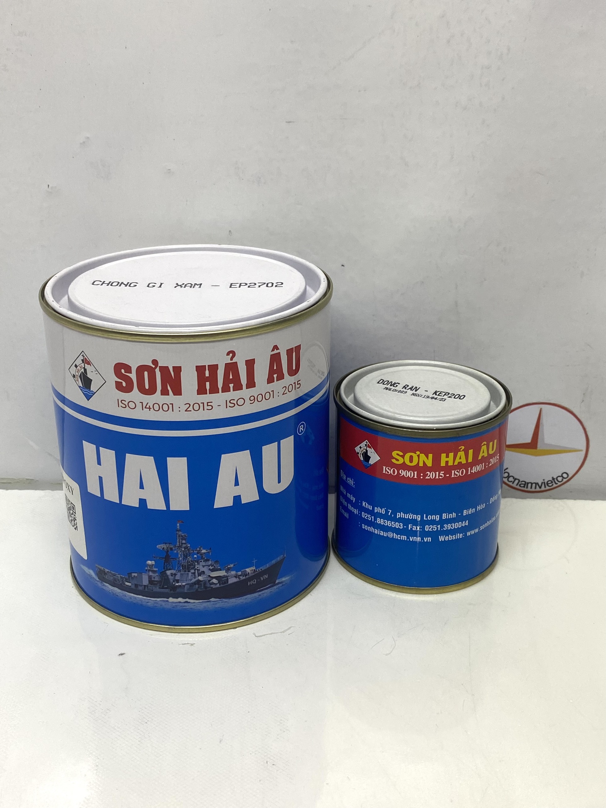 Sơn epoxy chống rỉ xám Hải Âu EP702 1L/Bộ