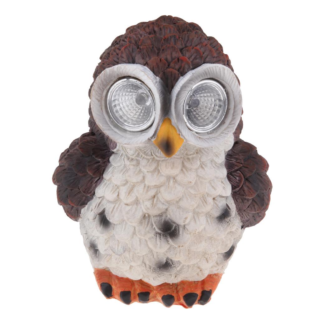 Garden Solar Lights Outdoor,Solar Lights - Resin OWL Decorative Lamp White