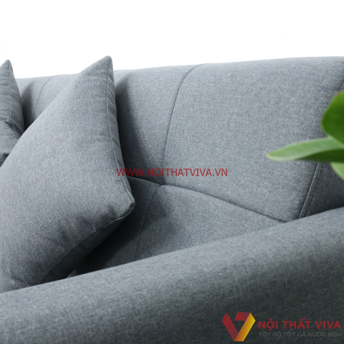 Bộ Bàn Ghế Sofa Nệm Bọc Nỉ Màu Xám 6 Món Gọn Đẹp Hiện Đại Giá Rẻ