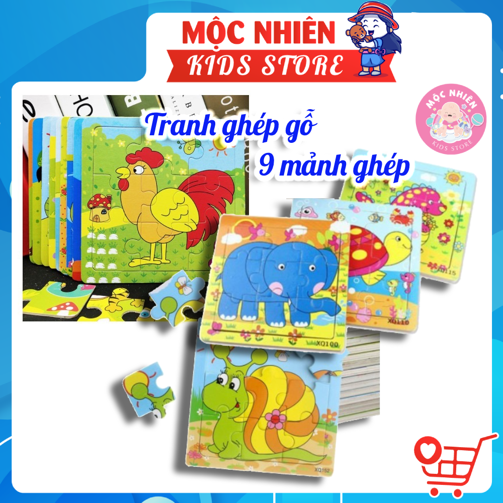 Tranh Ghép Gỗ Tranh Ghép 9 Miếng Giúp Bé Rèn Luyện Tư Duy Sáng Tạo