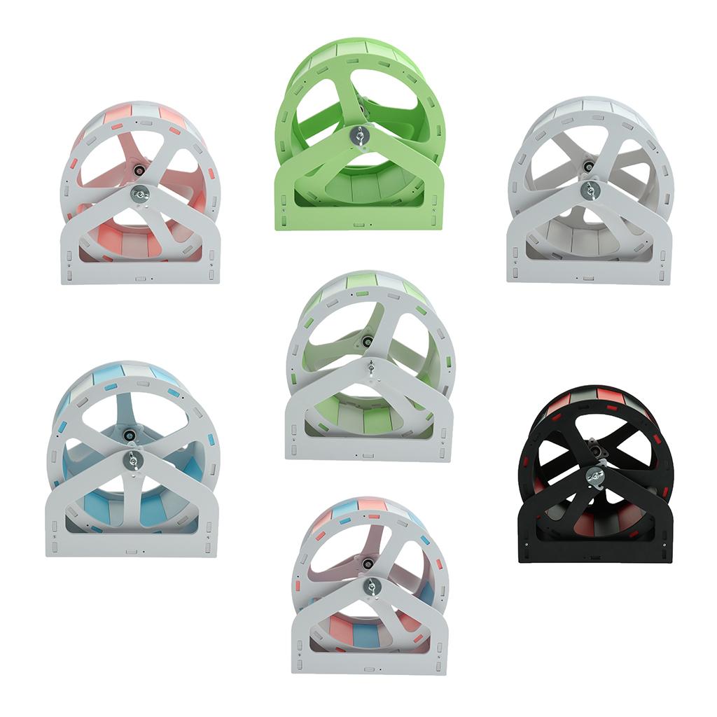 Mouse Wooden Exercise Wheel Silent Hamster Running Wheel Pet Toy Wheel Green