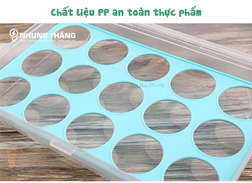 Hộp Đựng Trứng - Khay Đựng Trứng 1 Tầng 15 Lỗ - Chất Liệu Nhựa PP An Toàn Thực Phẩm - Có Video
