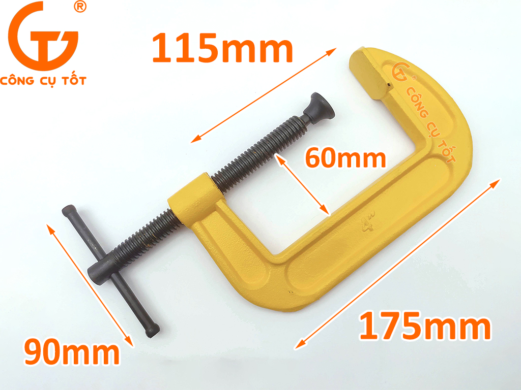 Cảo chữ C 4 inch vàng