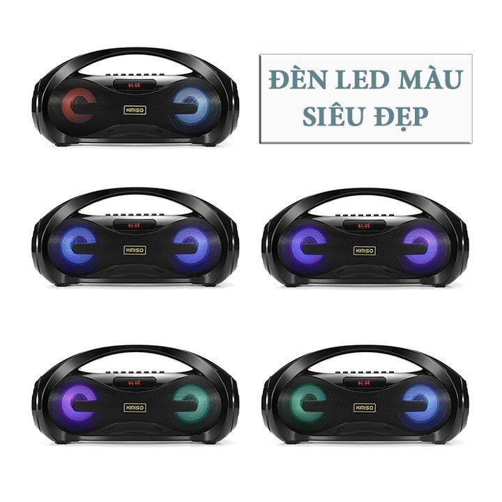 Loa Bluetooth Kimiso KM-S2 Xách Tay - Tặng Kèm Mic Hát - Siêu Bass - PIN 10000 MAh - Hàng Loại I Chuẩn