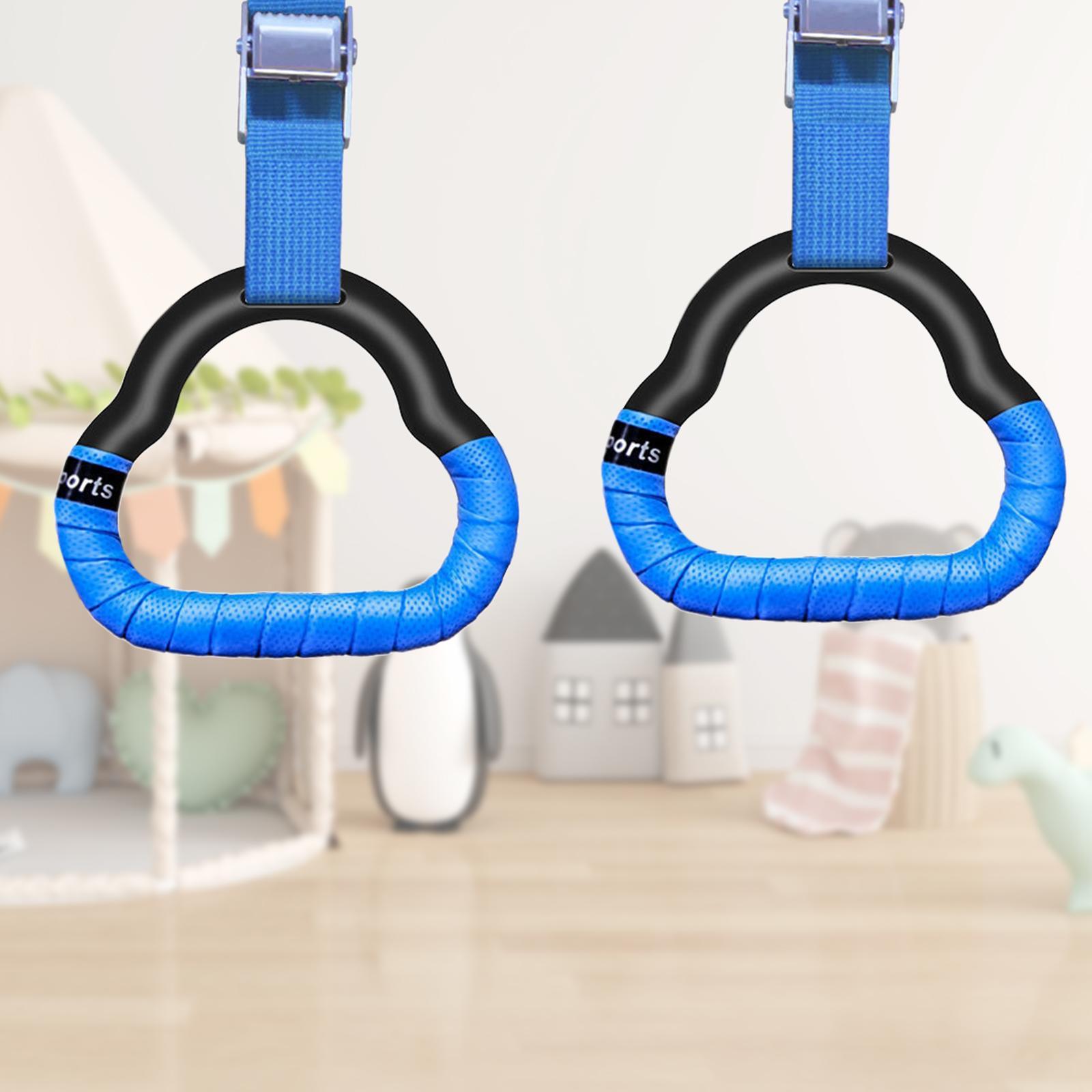 Gymnastics Rings Gym Bar Attachment Non Slip Handle Exercise Rings Training Rings for Home Gym Full Body Fitness Workout Equipment