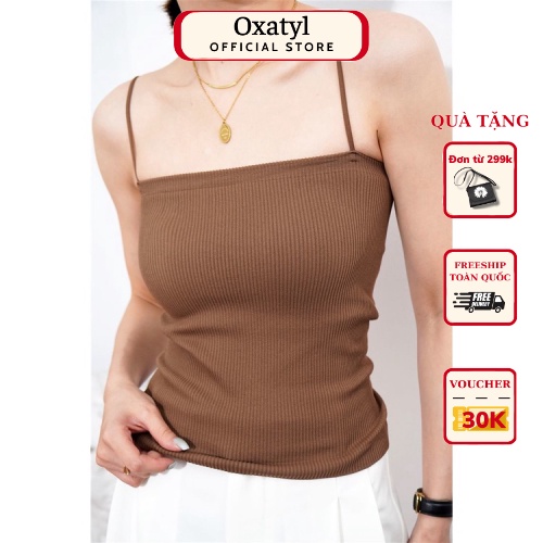 Áo 2 Dây len Tăm có mút Mặc Trong Áo Vest Chất Vải đẹp Oxatyl M120