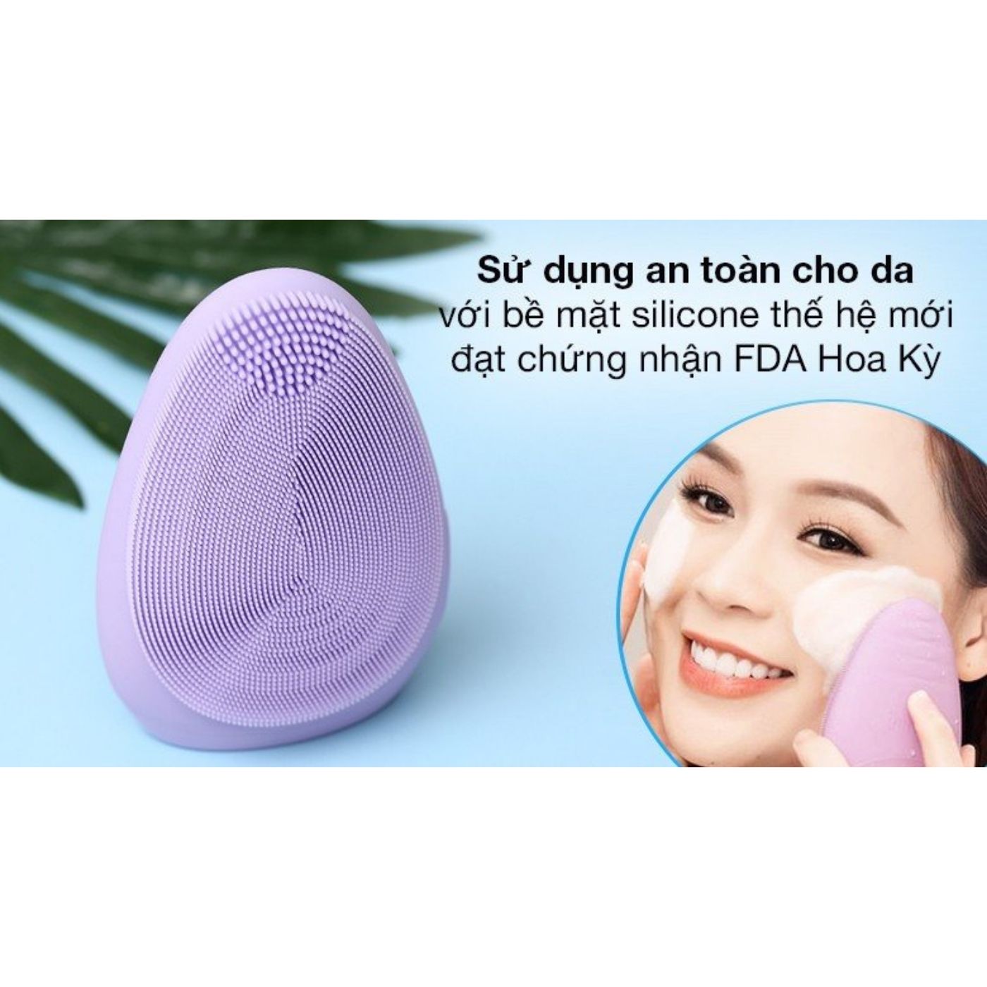 Emmie Máy Rửa Mặt Premium Facial Cleansing Brush (Sky Blue)