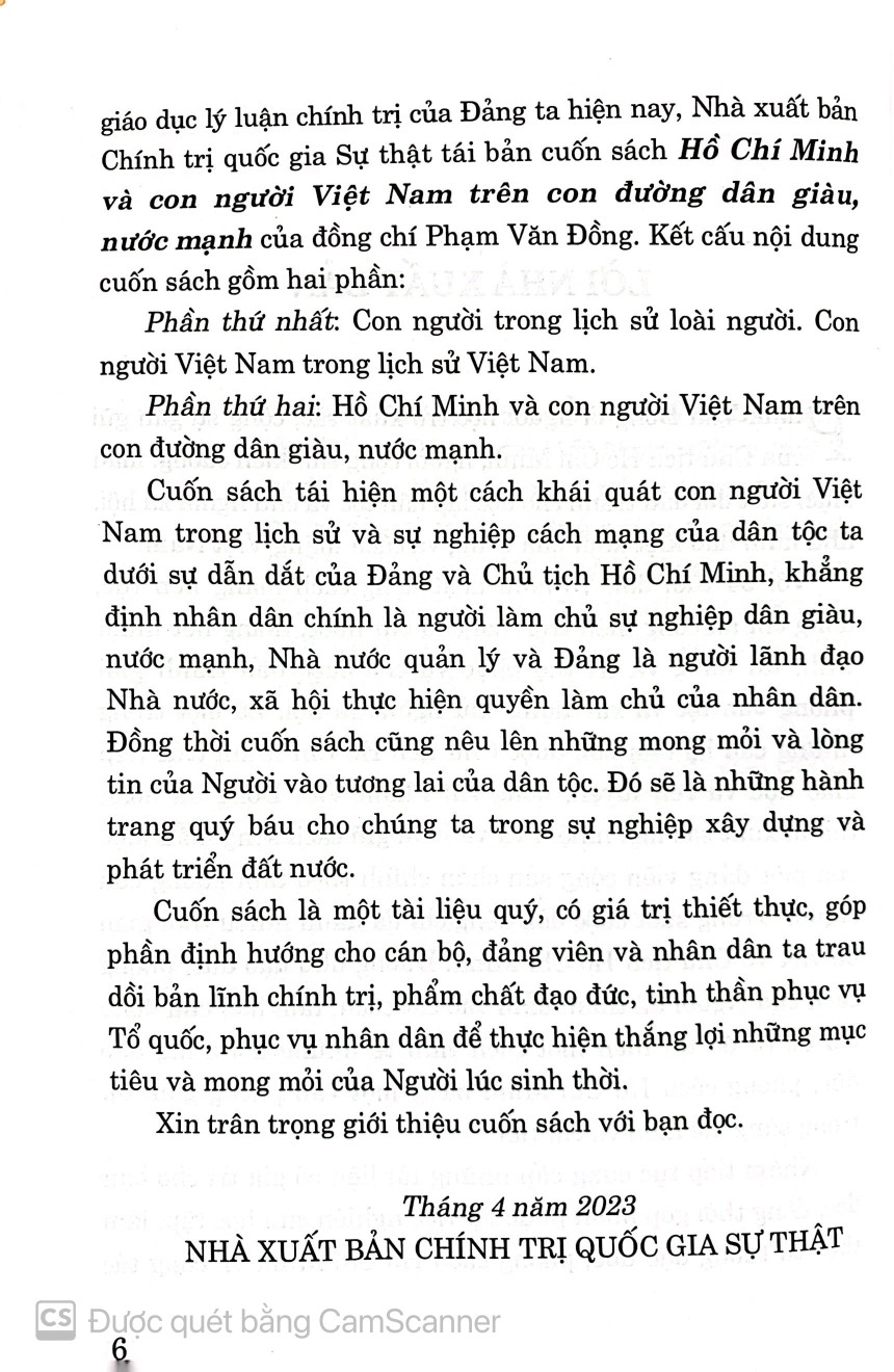 Hồ Chí Minh và con người Việt Nam trên con đường dân giàu, nước mạnh