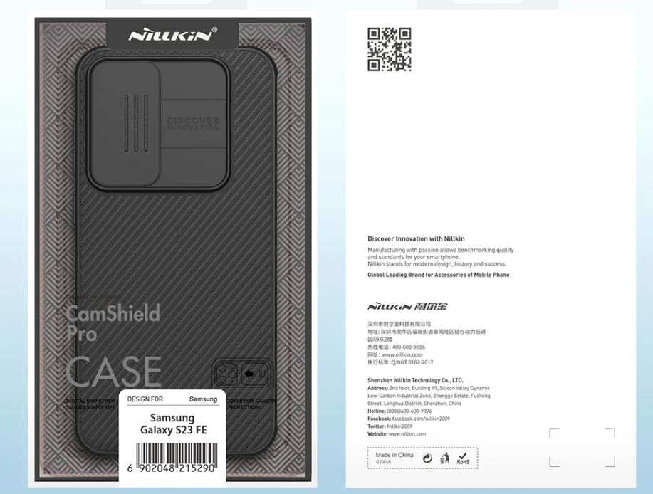 Ốp lưng cho Samsung Galaxy S23 FE bảo vệ camera chống sốc hiệu Nillkin Camshield có khung & nắp đậy bảo vệ Camera - Hàng nhập khẩu
