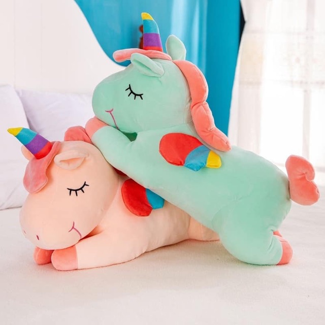 Gối ngủ văn phòng hình kì lân unicorn có cánh kèm chăn, 3 chức năng tiện dụng (gối, chăn, tựa lưng) kích thước gối 60x30x20cm + kích thước chăn 1mx1m7