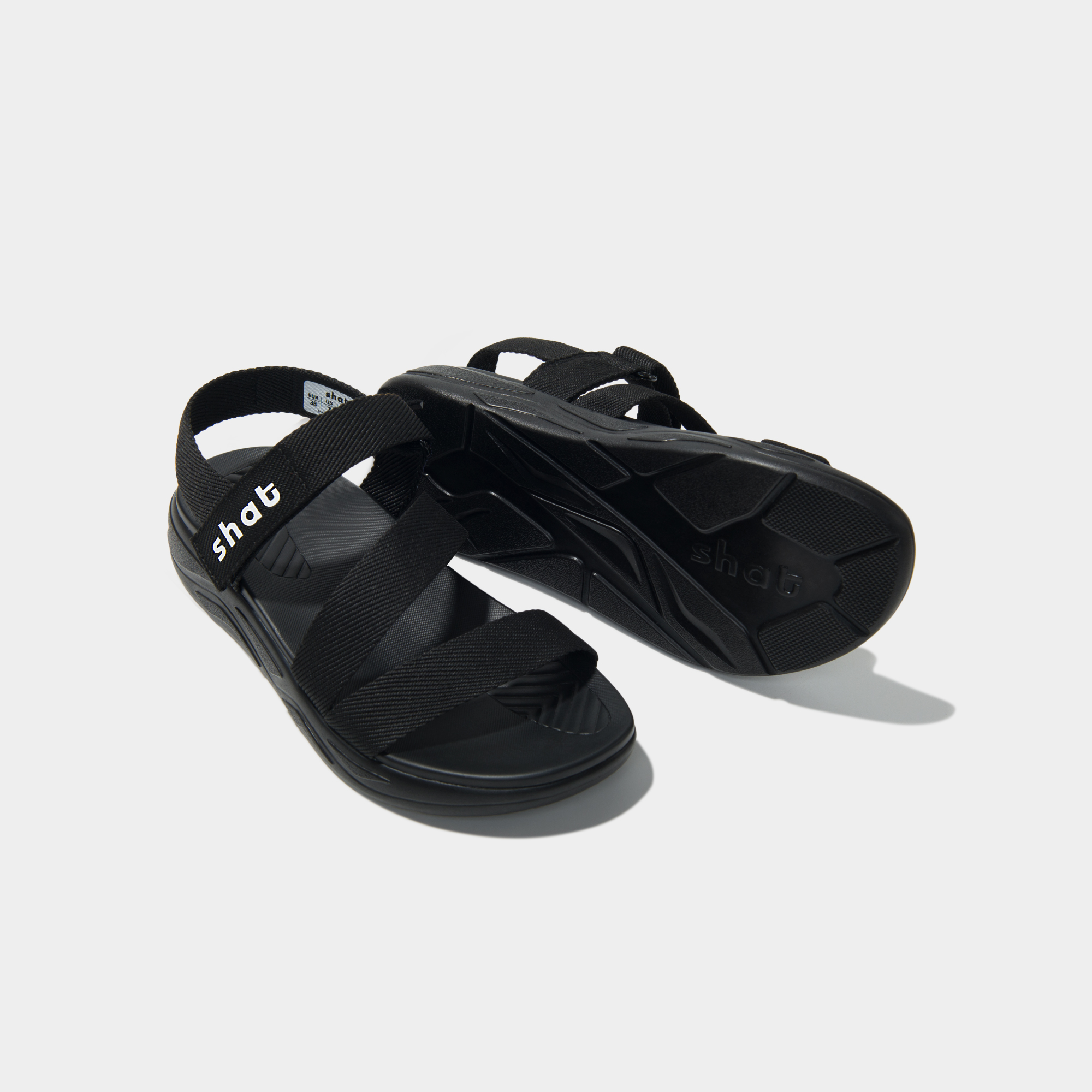 Giày Sandals Unisex Thời Trang Shat Full Đen S1M1010