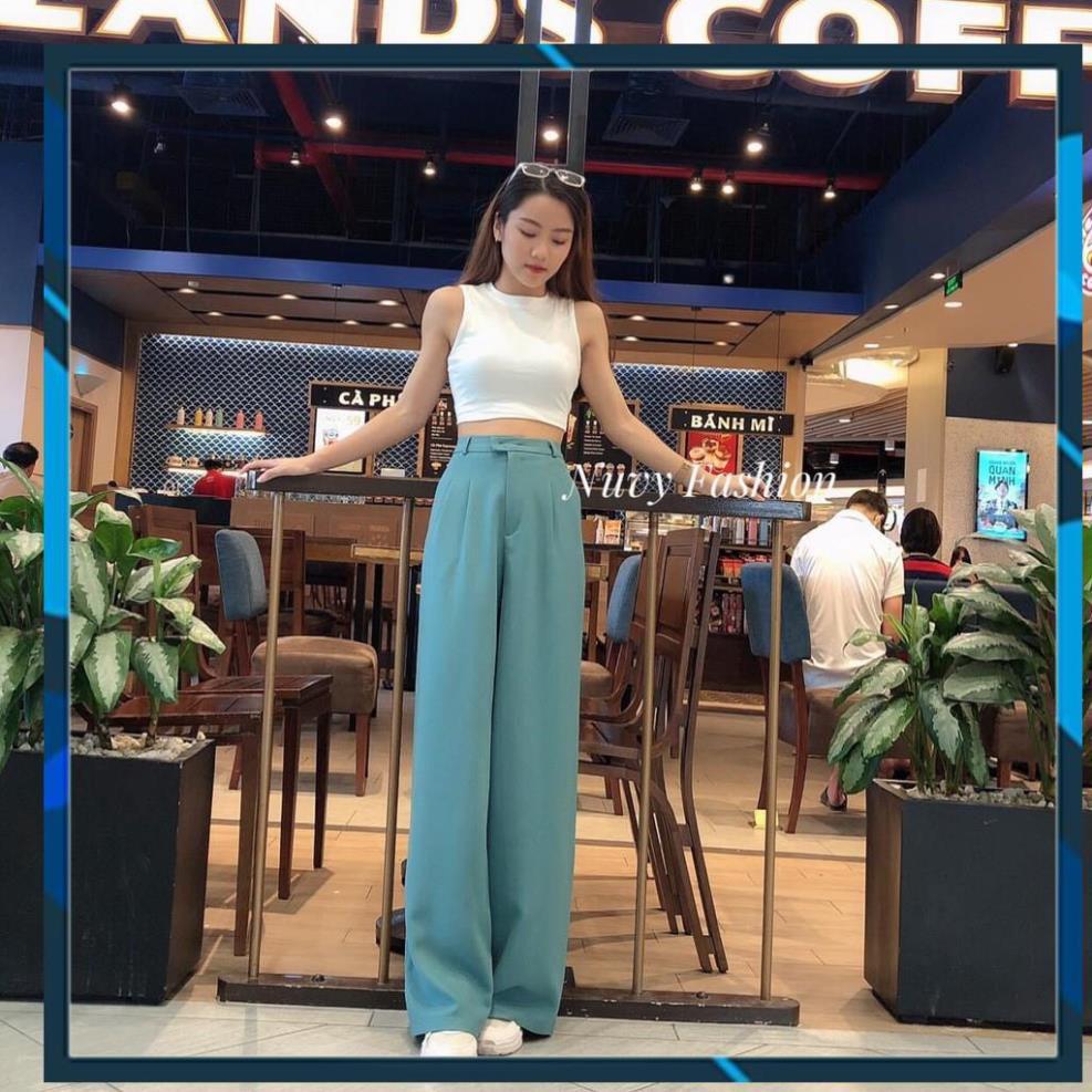 Quần ống rộng culottes xuông dài 100cm