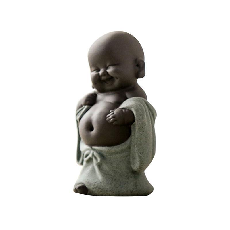 Buddha statues monk color sand ceramic home club geomantic decoration Purple Sand Figurines Tea Pet