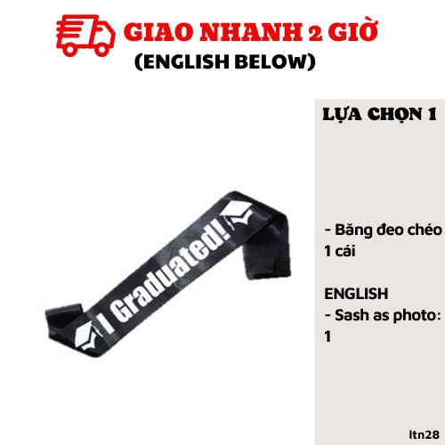 Dây đeo chéo lễ tốt nghiệp Graduation sash ltn28