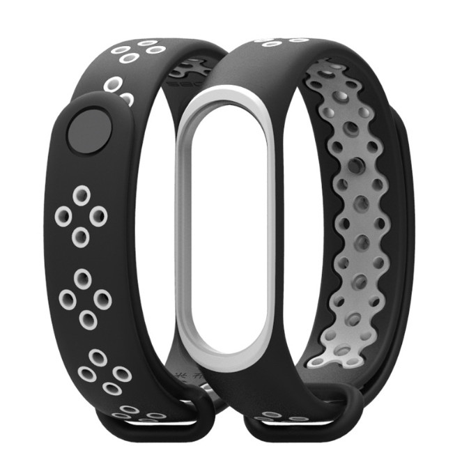 Dây đeo thay thế cho Xiaomi Miband 3 và 4 MB01 phối 2 mầu (Hàng nhập khẩu)