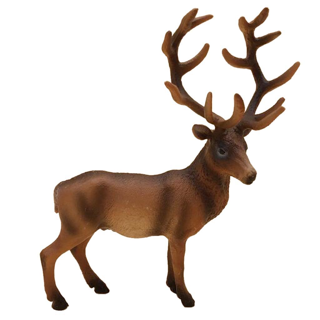 4x Simulation Honey Badger Reindeer Lion Panda Figurine Model Figure Non-toxic