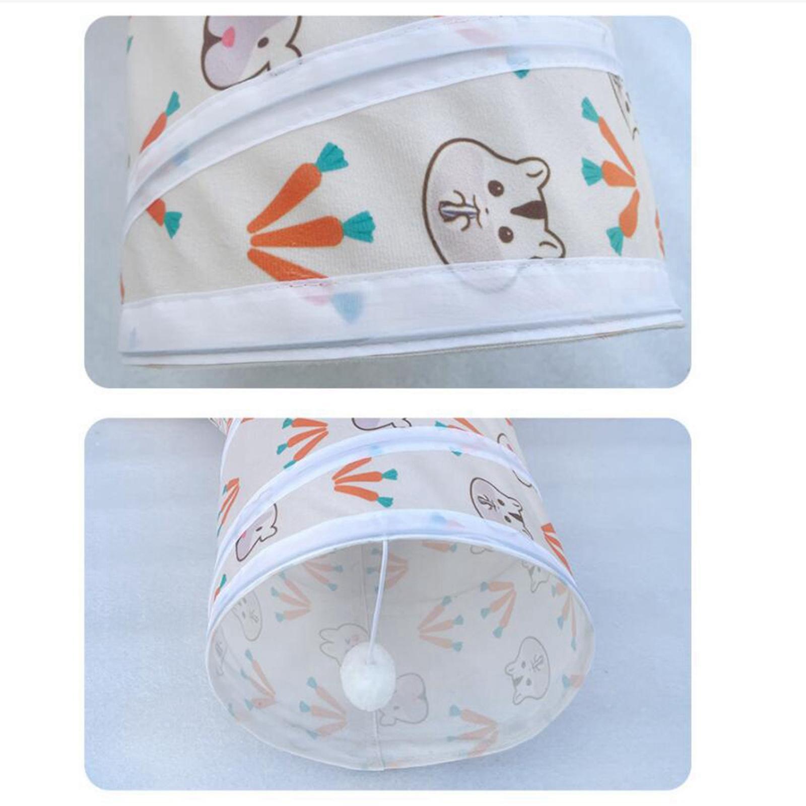 Pet Cat Tunnel Hanging Toy Ball Collapsible Training for Puppy Rabbit Kitten T