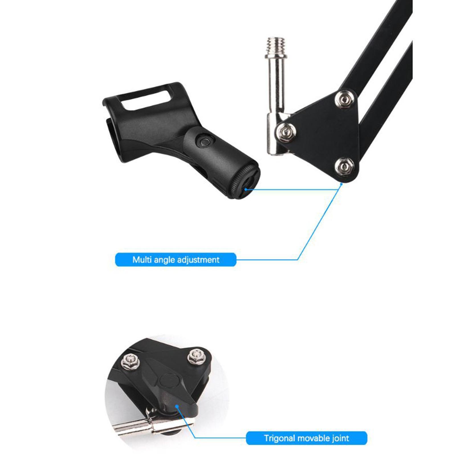 Microphone Arm Stand, Heavy Duty Mic Arm Microphone Stand Scissor Boom Stands