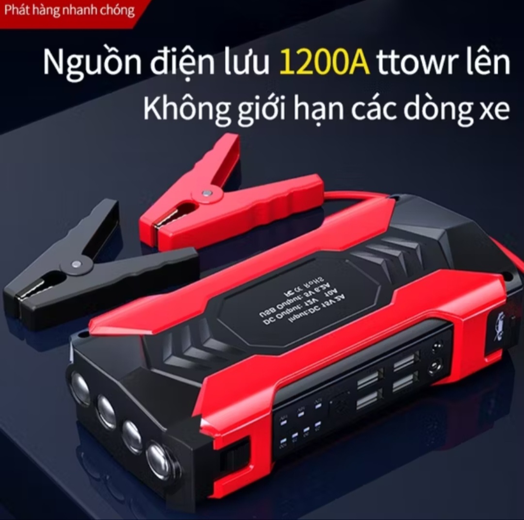 BỘ KÍCH ĐỀ NỔ MÁY KHẨN CẤP TRÊN XE HƠI ÔTÔ KIÊM SẠC DỰ PHÒNG THÔNG MINH CHO MỌI GIA ĐÌNH
