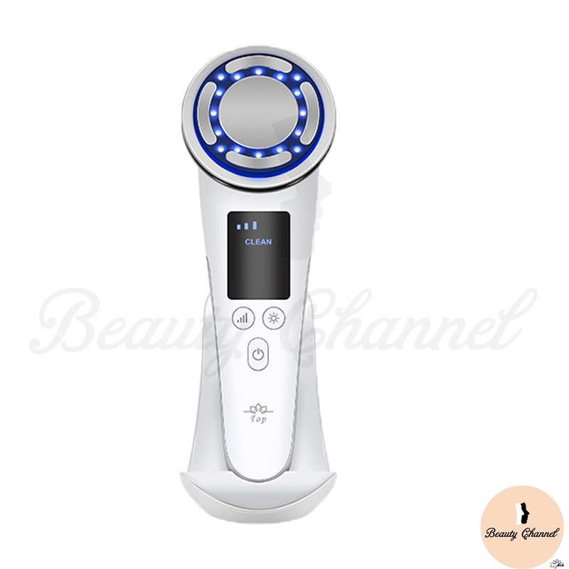 Máy Massage Mặt Làm Đẹp Da 5 in 1 – Photon Nóng Lạnh – EMS – Chế Độ Massage Giúp Rửa Sạch Da Mặt, Tăng Cường Hấp Thụ &amp; Khóa Giữ Chất Dưỡng Săn Chắc Làn Da