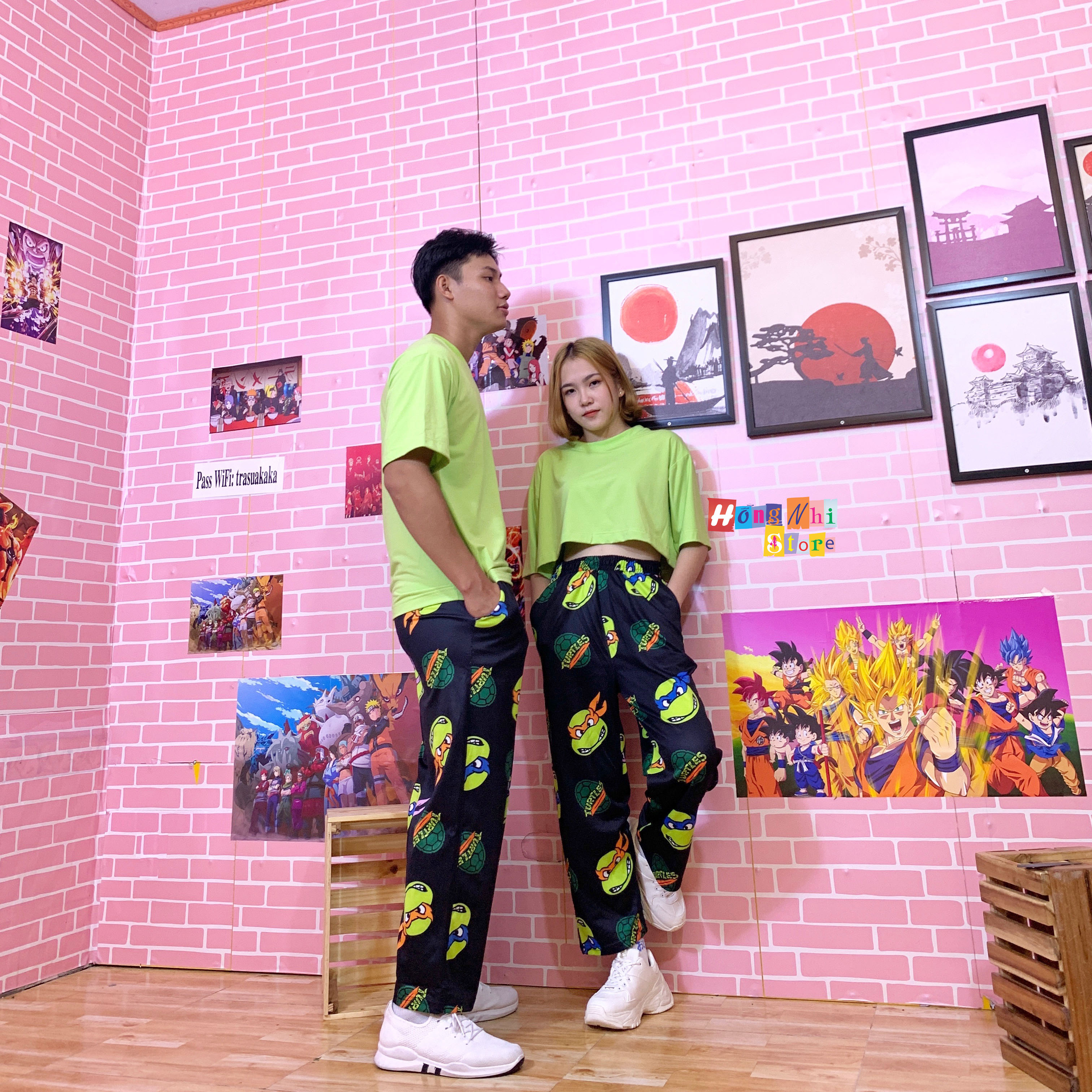 Quần Hoạt Hình Dài Ống Rộng Ninja Cartoon Pant Oversize Ulzzang Unisex - MM