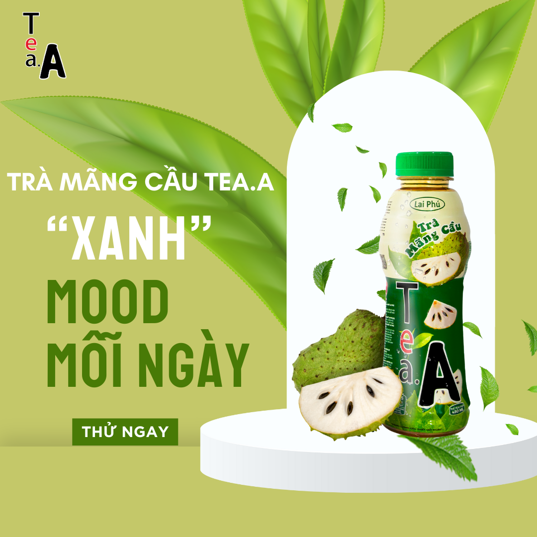 Trà Mãng Cầu Tea.A Chai 450ml - Thùng 24 Chai