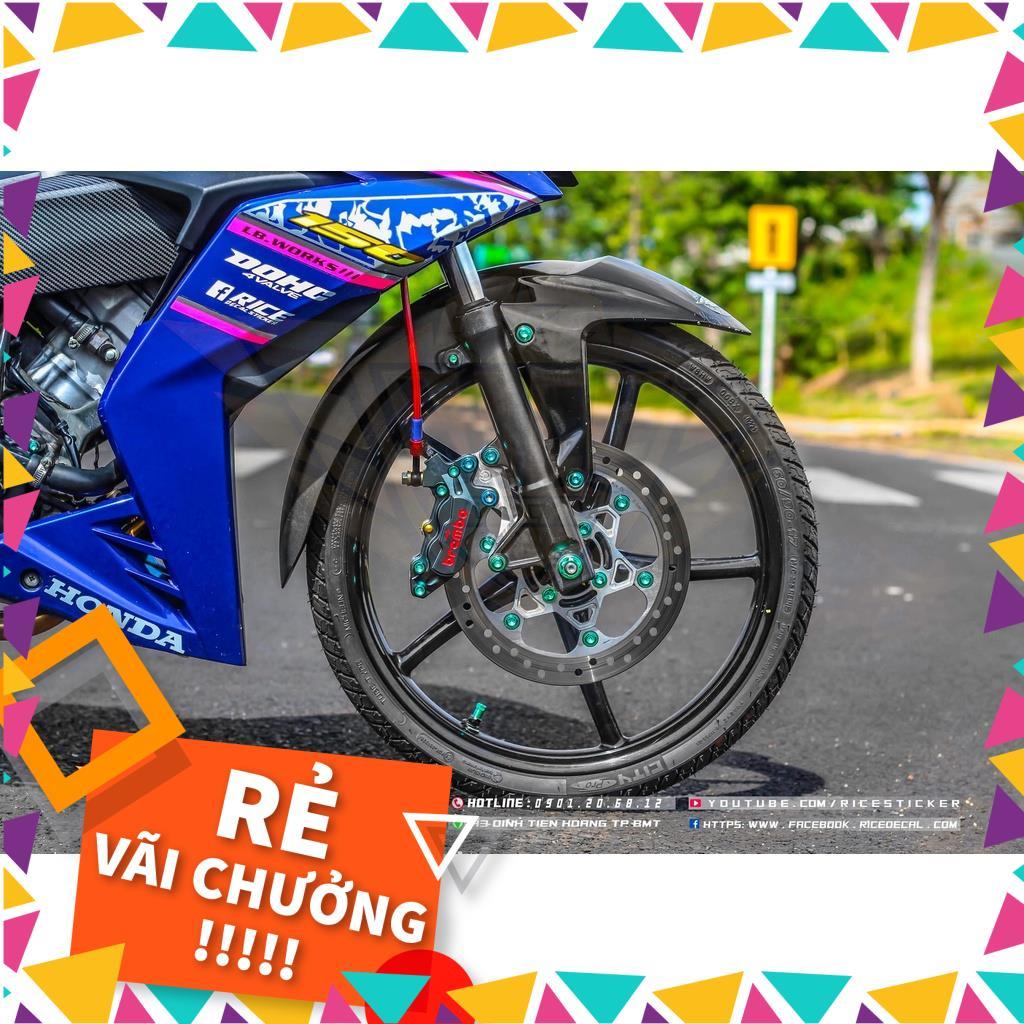 Tem Rời Winner V1 Mẫu Chữ GTR 150 Xanh Hồng Bạc