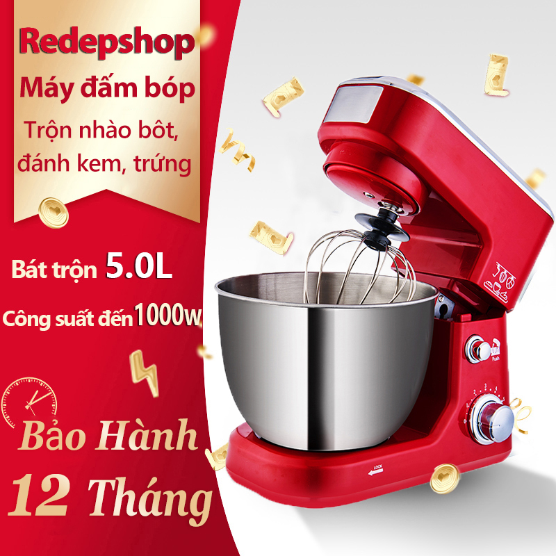 Máy trộn bột máy đánh trứng cỡ lớn đa năng bát inox 5 lít/6.5 lít công suất 1000W /1300W máy trộn bột đa năng đánh kem làm bánh tiện dụng