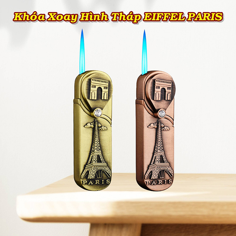 Bật Lửa Khè Khóa Xoay Hình Tháp EIFFEL PARIS - Xài Gas
