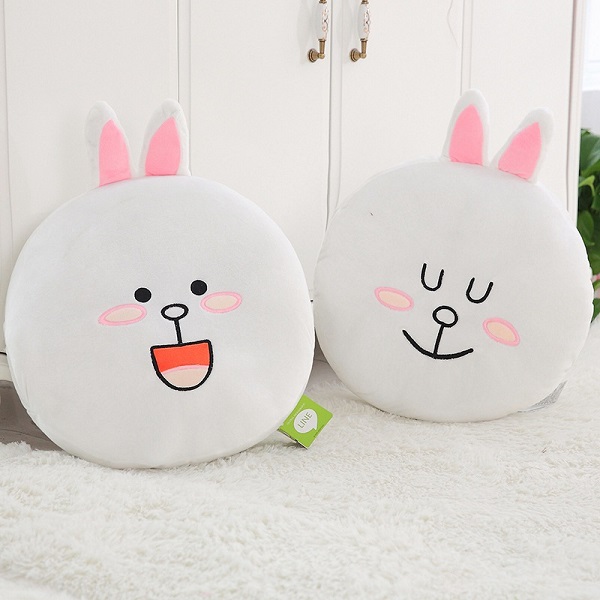 Gấu Bông Gối Ôm Hình Thỏ Trắng Siêu Dễ Thương Size 30x30cm