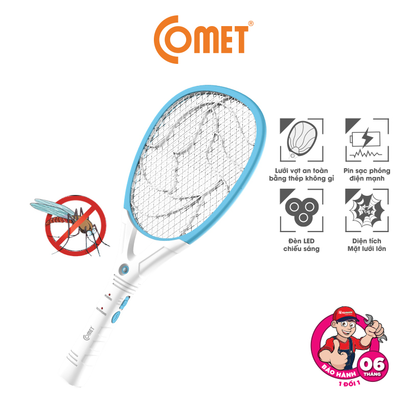 Vợt Muỗi Comet Tuổi Thọ Cao, Lỗi 1 Đổi 1 Trong 6 Tháng