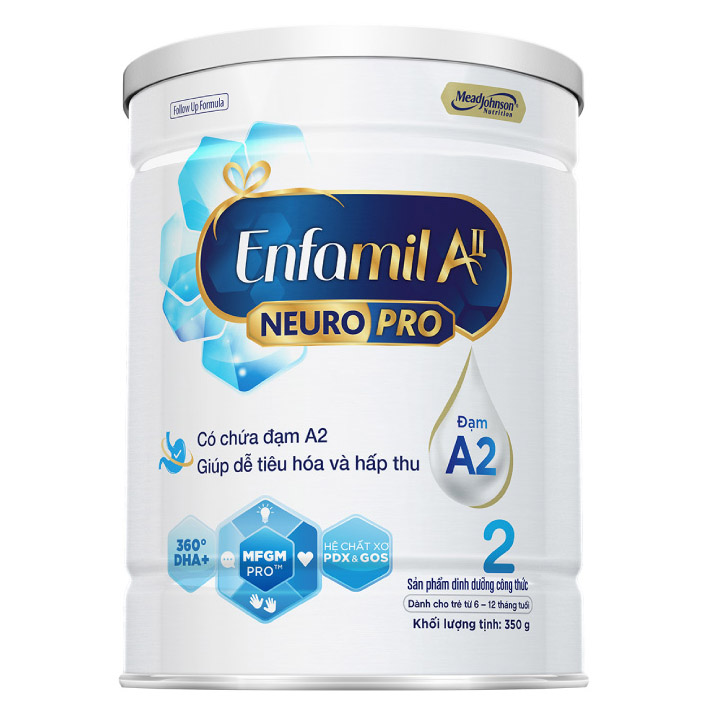 Sữa bột Enfamil A2 Neuropro 2 cho trẻ từ 6 - 12 tháng tuổi – 350g