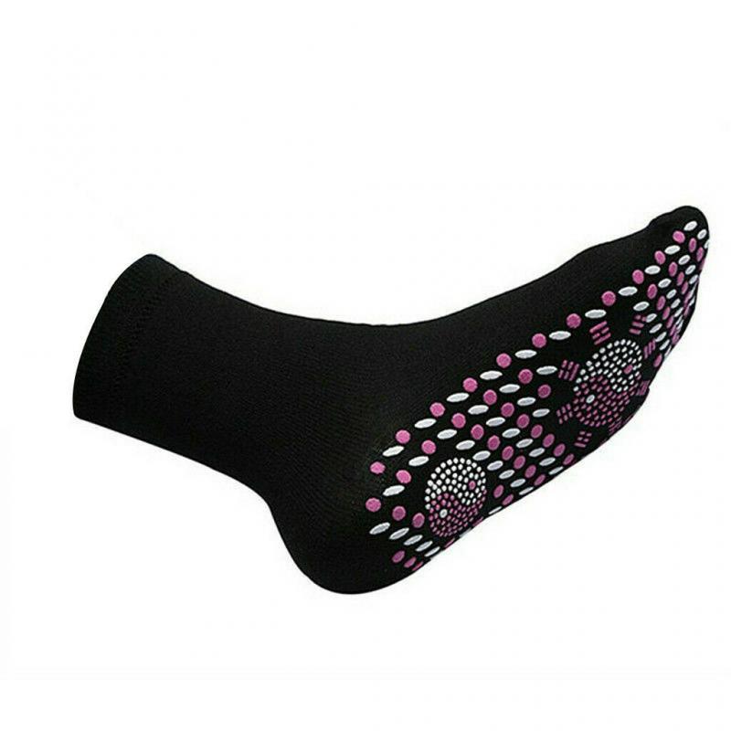 Vớ từ tính Tourmaline Trị liệu sưởi ấm VOcks Foot Massage Thuốc giảm đau Thoát thoáng khí của Unisex Vớ ấm Color: white 1pair Size: one size