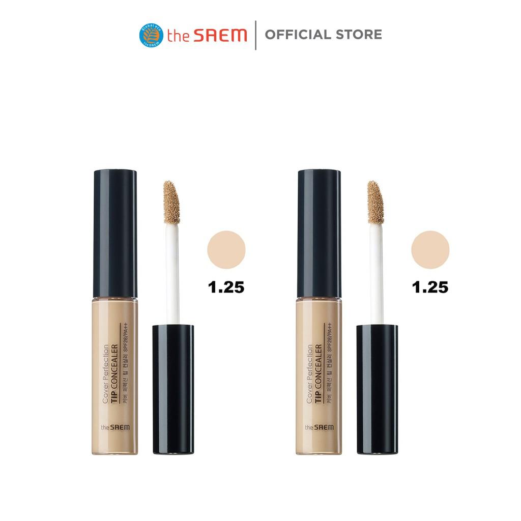 [Combo 2 sản phẩm] Kem che khuyết điểm The Saem Cover Perfection Tip Concealer 