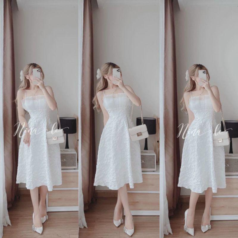 ĐẦM 2 DÂY XỐP VOAN KIẾNG DÁNG DÀI