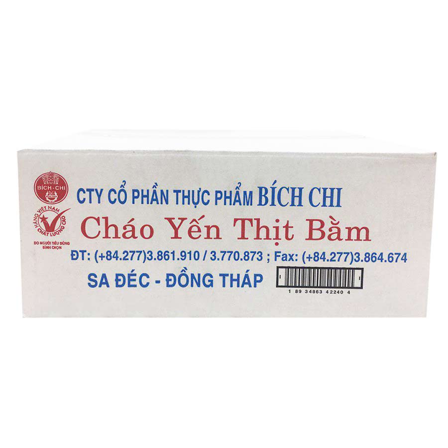 Thùng 50 Gói Cháo Yến Thịt Bằm Bích Chi