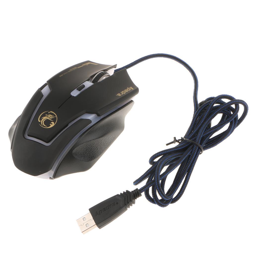 3200 DPI 6 Buttons LED Optical USB Wired Gaming Mouse Mice For